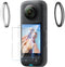 Camera Protective Film with Adhesive Lens Protector Compatible for Insta360 X3 360 Degree Action Camera...