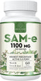 1100mg SAM-e (S-Adenosyl-L-Methionine), SAM e Supplement for Mood, Joint & Liver, Highest Concentration of Active S,S Form SAMe, Vegan, 60 Tablets...