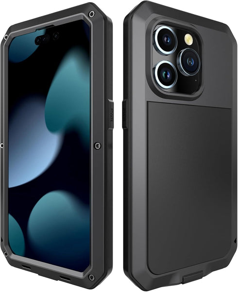 2024 for iPhone 15 Pro Max Case Cover Full Body Shockproof Dustproof Waterproof Aluminum Alloy Metal Gorilla Glass Cover Case for Apple iPhone 15 ...