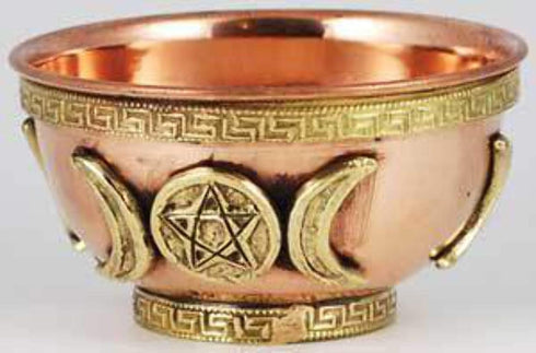AzureGreen 3" Triple Moon Offering Bowl...