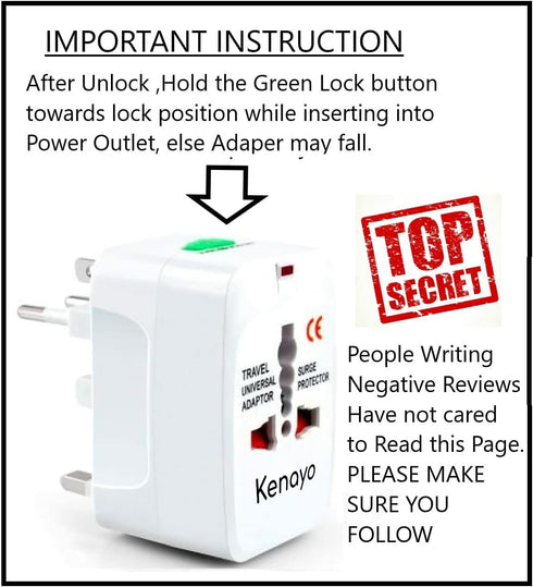 Worldwide Portable Universal Power Adapter, Plug Converter All in One International Out of Country Travel Wall Charger Plug for Wall Plug Input in...