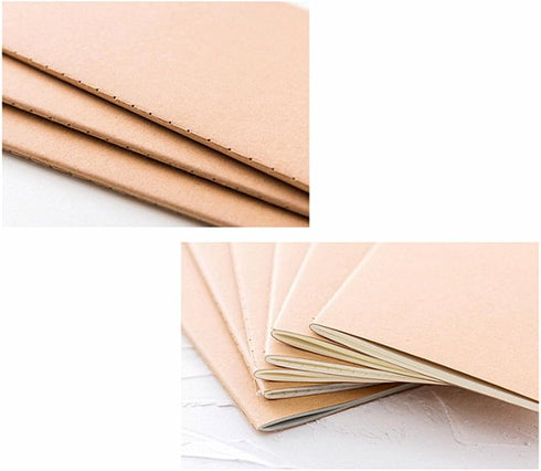 ALIMITOPIA 6pcs Travelers' Notebook Thread-bound Journal Diary Memo Pad,A6 Size & 30 sheets(Dot Gridding Pages)...