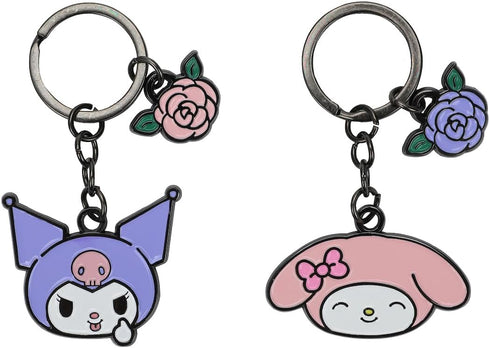 My Melody & Kuromi Galentines Enamel Filled Keychains (Set of Two)...