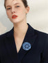 Fashion Denim Camellia Flower Lapel Brooch Pin for Women Girls Fabric Floral Bouquet Corsage Pins Clip Sweater Coat Dress Suit Backpack Brooches P...