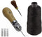 JC Performance Leather Sewing Awl Quick Stitch Repair Tool Set Heavy Duty Thread (with Awl, Black)...
