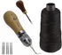 JC Performance Leather Sewing Awl Quick Stitch Repair Tool Set Heavy Duty Thread (with Awl, Black)...