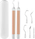 2pcs LED Weeding Tools for Vinyl with 5 Kinds of Hooks, Craft Weeding Tools for Vinyl with Light, Pin Pen Weeding Tool Set for Silhouettes Cutting...