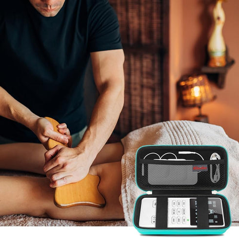 Carrying Case for Etekcity TENS Unit Muscle Stimulator Machine, Hard Travel Organize Bag for Electric Pulse Massager, Extra Mesh Pocket Fits Elect...