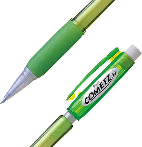Pentel Cometz Automatic Pencil, 0.9mm, Light Green Barrel, Box of 12 (AX119K)...