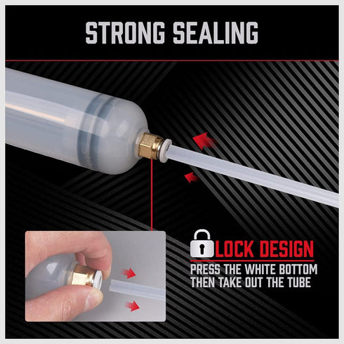 SEDY Fluid Extractor - 200cc Multi-Purpose Syringe, Oil Suction Pump, Manual Extraction and Filling Pump, Automotive Oil Syringe...