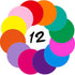 12 Dry Erase Circles Dot, Removable Vinyl Dots Stickers Colorful Wall Decal Classroom Tables,Home Office School Teaching Students Back to School S...