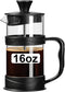 PARACITY French Press Coffee/Tea Maker, Camping Mini Coffee/Tea Press of 304 Stainless Steel Filter and Heat Resistant Glass, Cold Brew Coffee Mak...