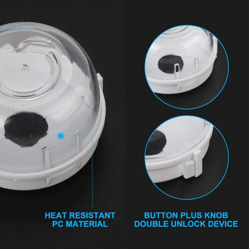 4 Pack Kids Stove Knob Covers Gas Shield Protection Locks for Kids Safe Proof Universal Guard Cooker Oven Switch Toddler Control Kitchen Protector...