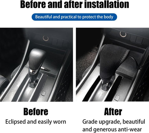 Car Gear Shift Knob Cover, Anti-Slip Stable Car Interior Accessories Vehicles Transmission Lever Trim, Car Shift Lever Decor Universal Fit for Mos...