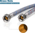 32 Inch Faucet Supply Lines 3/8" Female Comp × M10 Male (1 Pair), ARCORA 30" Braided Nylon Bathroom Faucet Hose...