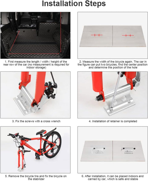 Versatile Alloy Quick Release Fork Mount Bicycle Block Car Rack Carrier Holders Road Bike Rack Front Fork Stand Holder for Car Truck Pickup Bed St...