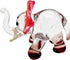 Garden Deco Glow in The Dark Brown Elephant Hand Blown Art Glass Figurine Ornament Sculpture...