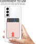 AHASTYLE Phone Credit Card Holder Stick On, Slim Phone Wallet Strong Adhesive Silicone Card Pouch Sleeve Compatible with iPhone/Android/Samsung Ga...