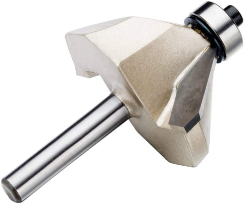 1/4-inch Shank Chamfer Router Bits with 45 Degree 7/8-inch Cutting Length Tungsten Carbide Tipped Woodworking Cutter Tool...