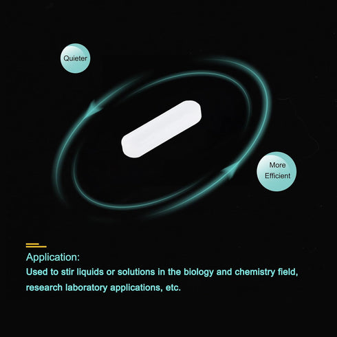 MECCANIXITY Magnetic Stirrer Mixer Stir Bar Rod 30mm(1.18") x8mm Cylinder Shape PTFE Coating Magnet White for Laboratory 8Pcs...