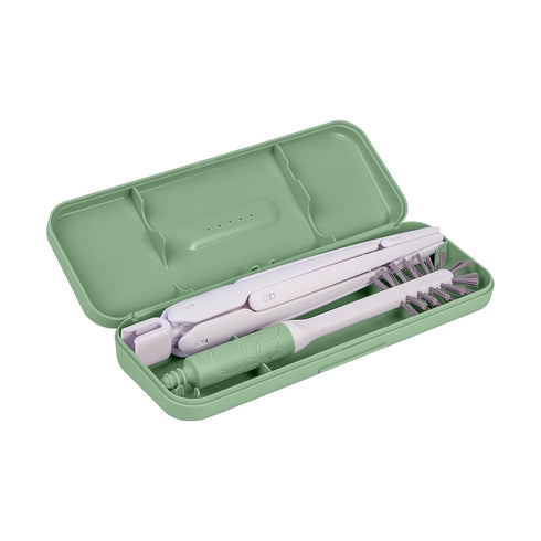 Ubbi On-The-Go Drying Rack and Brush Set, includes Travel Case and Bottle Brush for Compact Storage, Holds Up to 8 Bottles, Baby Travel Accessorie...