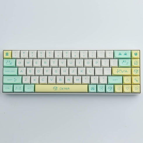 Hyekit PBT Keycaps 130 Keys Cat Keycaps Dye-Sublimation Cute Keycaps XDA Profile Custom Keycaps for Cherry Gateron MX Switches Mechanical Keyboard...
