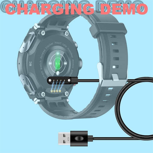 Smartwatch Charging Cable,Universal Smart Watch Charging Line Magnetic USB Charger Cable Smartwatch Accessory 4 Pin Spacing 7.62 mm for Smart Spor...