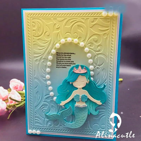1pc Mermaid Sea Daughter Doll Dies Metal Cutting Die Cut for Paper Craft Handmade Card Making Greeting Cards Decoration Alina Craft Art Template...