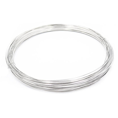 Copper Brass Craft Wire 32.8 feet (10m) 26 Guage (0.4mm) Plated Silver Craft Wire for Bead Making Art Craft DIY Embellishment Decoration Florist S...