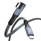 Certified USB4 Cable Right Angle 3ft (40Gbps, 240W, 8K Video), Compatible with Thunderbolt 4 USB C to USB C for MacBook, iPad Pro, iPhone 15, Dock...