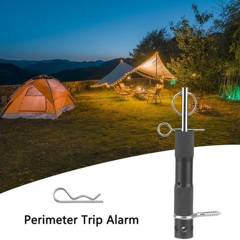 1Pc Perimeter Trip Alarm Black, Early Warning Security System Camping Trip Wire Alarm Device for Camping Hiking and Property Safety...