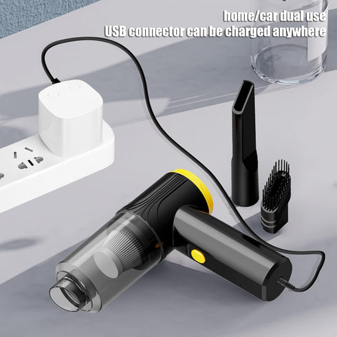 Car Vacuum Cleaner, Car Handheld Vacuum 12000Pa Portable USB Rechargeable for Home (Black)...