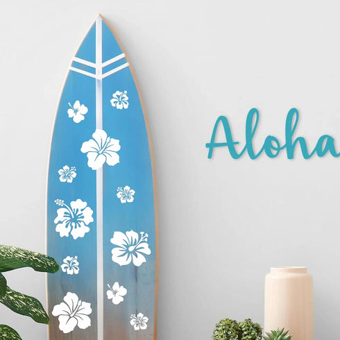 Hibiscus Stencils Flower Stencil 6inch Tropical Flower Drawing Templates Hawaii Flowers Painting Stencils for Wood Wall Canvas Furniture Porch Hom...