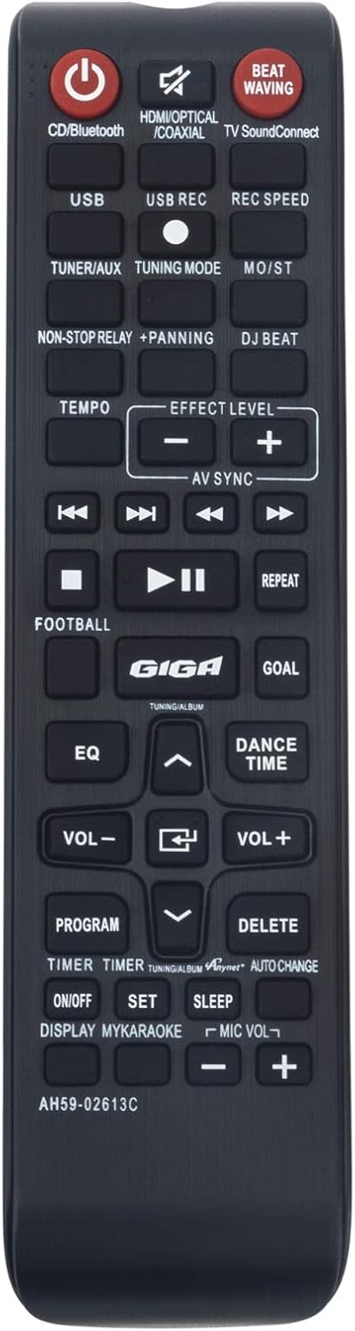 AH59-02613C Replace Remote Control - WINFLIKE AH5902613C Remote Control Replacement fit for Sony System MX-HS6000 MX-HS6000/ZA MX-HS7000 MX-HS7000...