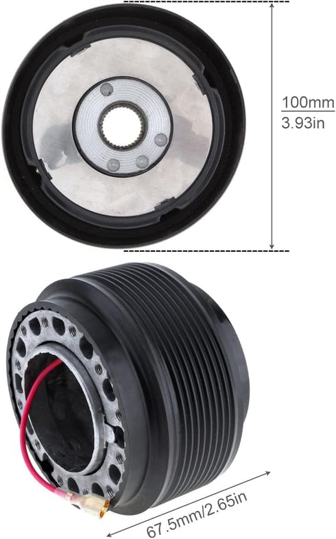 Steering Wheel Hub Adapter, Aluminum & Plastic Car Quick Release Steering Wheel Boss Kit Racing Hub Adapter with 6 Bolts fit for TOYOTA...
