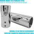 Handrail Straight Pipe Fitting Connector,AICWIOO 7/8 Inch 316 Stainless Steel Emt 2-Way Tube Connector Heavy Duty Bimini Top Hardware Conduit Conn...