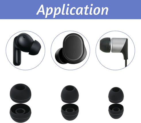 30 Pcs Silicone Replacement Earbud, Ear Buds Tips Headphone Earpads Soft Silicone Ear Tips Ear Bud Tips Replacement in S/M/L Sizes Earphone Cover ...