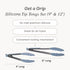Starpack 'Get a Grip' Silicone Kitchen Tongs for Cooking (2Pcs) - BBQ Tongs for Grill Heat Resistant to 600°F - Stainless Steel Kitchen Utensils w...