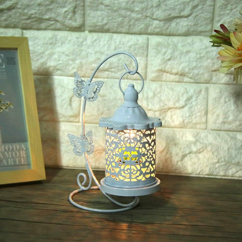 Yosoo Bird Cage Shape Candlestick, European Household Candlesticks Hollow Candle Holder Hanging Decoration, Home Bedroom Decor, 9.4x5.7in...