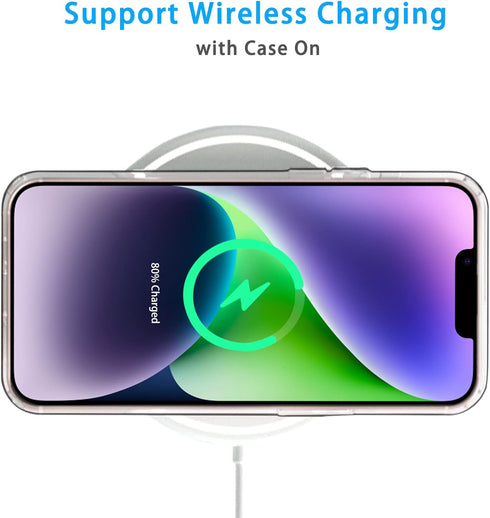 JJGoo Compatible with iPhone 14 Case Clear, Soft Shockproof Protective Slim Thin Phone Bumper Cover Transparent Phone Case...