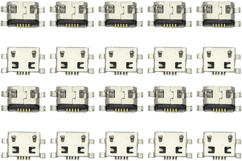 20PCS Phone Micro USB Type-B 5 Pin Female SMD Panel Mount Connectors...