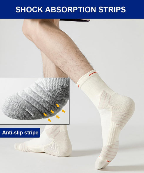 Hiflyer 5 Pairs Basketball Socks Men & Women, Mens Athletic Socks Training Socks Men, Thick Compression Sports Socks for Men & Women...