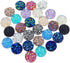 120 Pieces 12 Colors Round Flat Back Resin Cabochon Cameo Faux Druzy Cabochons for Jewelry Making (12mm)...