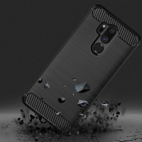 Asuwish Compatible with LG G7 ThinQ Case and Tempered Glass Screen Protector Cover Cell Accessories Silicone Phone Cases for LGG7 One G 7 Plus LG7...