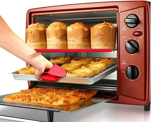 Silicone Oven Rack Guards 4 Pack, Heat Resistant Oven Rack Shields,Oven Rack Edge Protector Guard Cover,14 Inch Long,Prevent Hand/Arm Against Burn...