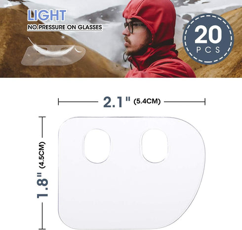 Touri 20 Pairs Clear Slip-On Protective Safety Side Shields for Glasses Fits Small to Medium Eyeglasses for Keeping Your Eyes Safe...