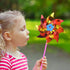 100pcs Plastic Rainbow Pinwheel,Windmill Party Pinwheels DIY Pinwheels Set for Kids Toy Garden Lawn Party Decor (100)...