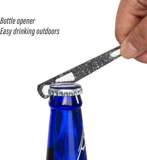 TiTo Titanium Bottle Opener Spork Lightweight Metal Portable Reusable Flatware Spoon Fork for Outdoor Camping, Traveling, Hiking and Picnics Dinne...