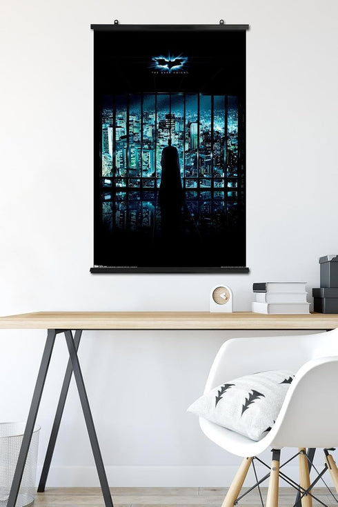 Trends International DC Comics Movie - The Dark Knight - Batman VIew Of The City One Sheet Wall Poster, 22.375" x 34", Premium Poster & Clip Bundl...