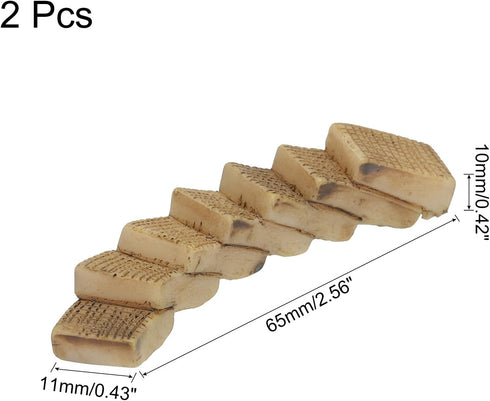 MECCANIXITY Miniature Stone Stairs Bent Steps Micro Bonsai Dollhouse for Fish Tank Landscape Decoration Garden Decoration Grey 2Pcs...